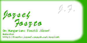 jozsef foszto business card